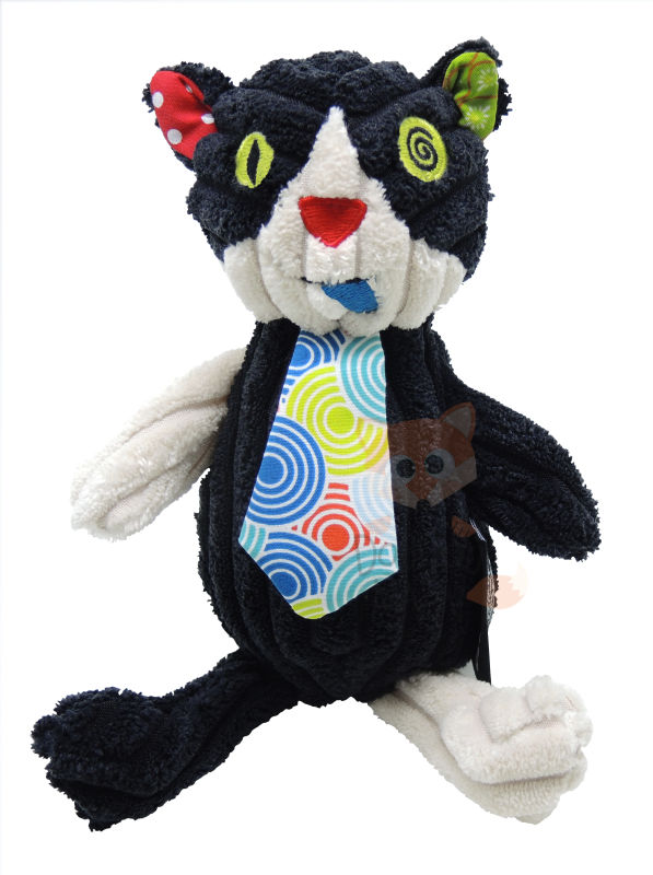 The deglingos charlos the cat simply soft toy black tie 